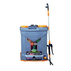 PAD Corp Double Bull 12 Volts X 14 Ampere Double Power Double Motor Battery Sprayer | 18 Liter Tank Capacity | 1.7Ah Fast Charger | Free 9 Watt LED Bulb 15 Ft Wired (Lithium-Ion Double Bull)