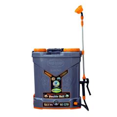 PAD CORP by PADGILWAR CORPORATION Pad Corp Double Bull Battery Operated Sprayer Double Motor Double Power Battery 12Volt x 14 | 18 Liter | 1.7AH Fast Charger (Model-Double Bull) (Color- Gray-Orange)