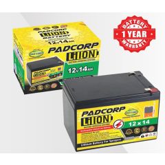 PAD CORP  Lithium 12V X 14AH Heavy-Duty Sprayer Battery, Completely Maintenance Free & Rechargeable 1 Year Warranty