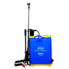 PAD Corp Angel Knapsack Manual Operated Sprayer 16 Liter Tank Capacity, Light Weight, Easy to Handle, 4 Set of Nozzles (Color: Blue & Yellow)